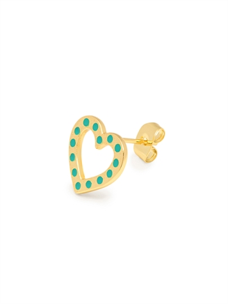 Lulu Copenhagen OMG Heart 1 PCS Guld Light Green